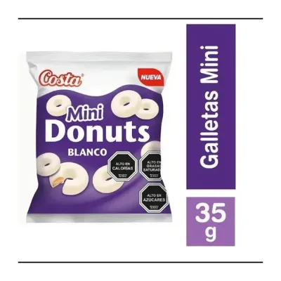 Mini Donuts Blanco Costa 35 gr1