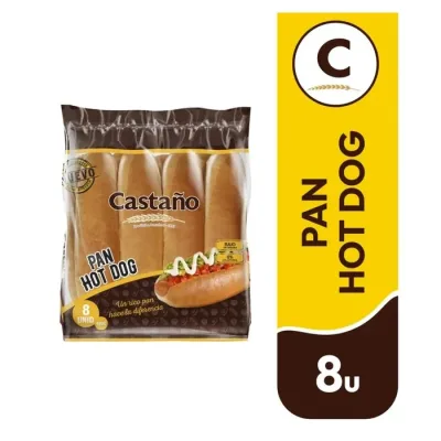 Pan Hot Dog Castaño 8 Un1