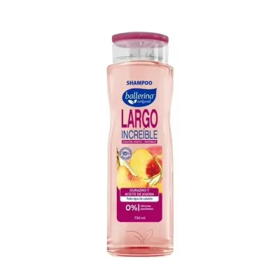 Shampoo Ballerina Largo Increible Durazno 750 ml Botella1