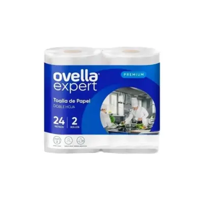 Toalla De Papel Doble Hoja Expert Ovella 24 Mt 2 Rollos1