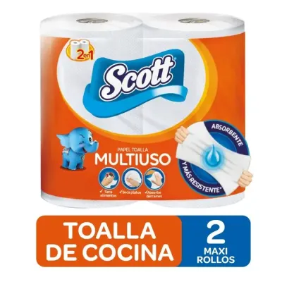 Toalla De Papel Multiuso Scott 2 Un1
