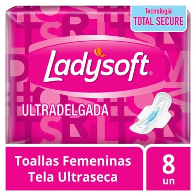 Toalla Higienica Ultra Delgada Ladysoft Rosada1