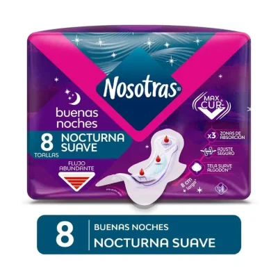 Toalla Higiénica Nocturna Nosotras 8 Un1