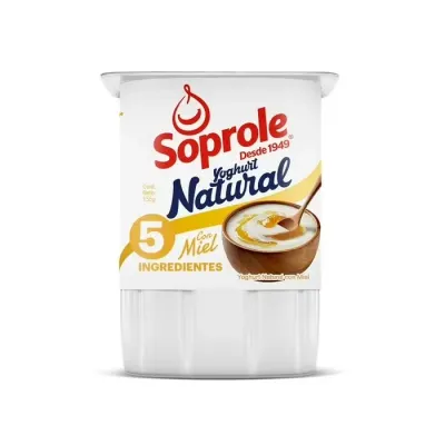 Yoghurt Natural 5 In gedientes Soprole 155 gr1