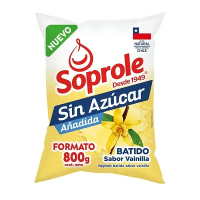 Yoghurt Vainilla Soprole En Bolsa 800 g1