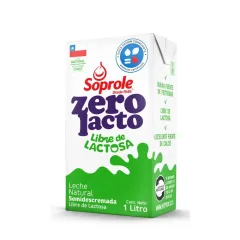 Leche Semidescremada Zero Lacto Soprole 1Lt