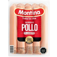 Salchicha De Pollo Montina 20 Un