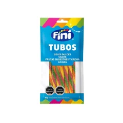 Gomita Fini Tubos geles Dulces Frutas Silvestres Y Crema Acidos