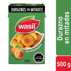Duraznos En Mitades Wasil 500 gr