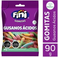 Gomitas gusanos Ácidos Fini 90 gr