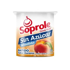 Yoghurt Sin Azucar Soprole 120  g Sabor Durazno