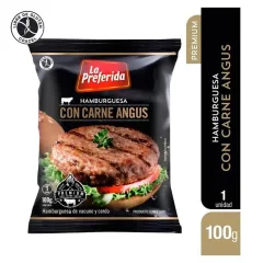 Hamburguesa Con Carne Angus La Preferida 100 g