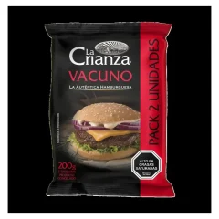 Hamburguesa De Vacuno La Crianza Pack 2 Un 200 g