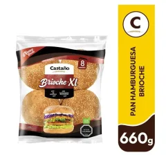 Pan Hamburguesa Brioche Castaño 8 Un