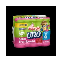 Six Pack Uno Al Dia Sabor Frambuesa