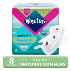 Toalla Higiénca Nosotras Normal Con Alas 8 Toallas