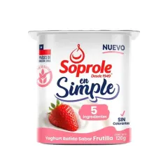 Yoghurt Frutilla Soprole Simple 120 g