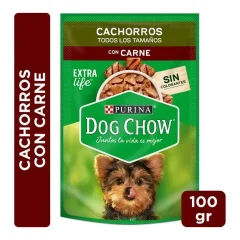 Sobre Humedo Dog Chow Cachorro Carne 100 g