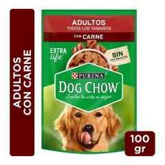 Sobre Humedo Dog Chow Adulto Carne 100 g
