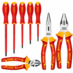 Kit Industrial de Alicates Dieléctricos + 5 Desarmadores 1000V INGCO