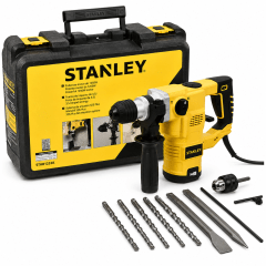 Rotomartillo Eléctrico Stanley SDS Plus 1250W con Maleta, Brocas y Cinceles 0