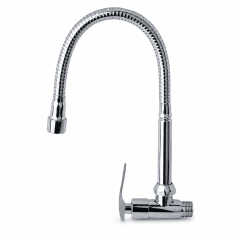 Llave de Cocina para Pared con Caño Corrugado Flexible - C&A 0