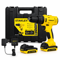 Taladro Atornillador Inalámbrico Stanley 12V con 2 Baterías Recargables 0
