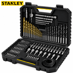 Set de Puntas y Brocas Stanley 100 Piezas para Taladro y Atornillado