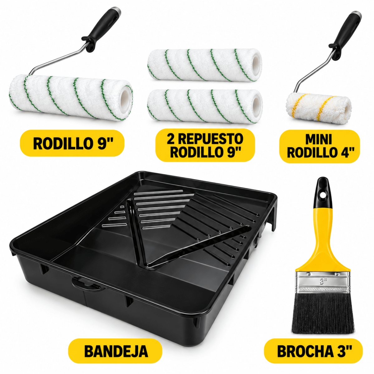 Kit Pintor  Vinci Stanley Lijadora de Pared y Techo para Acabado Fino Profesional5