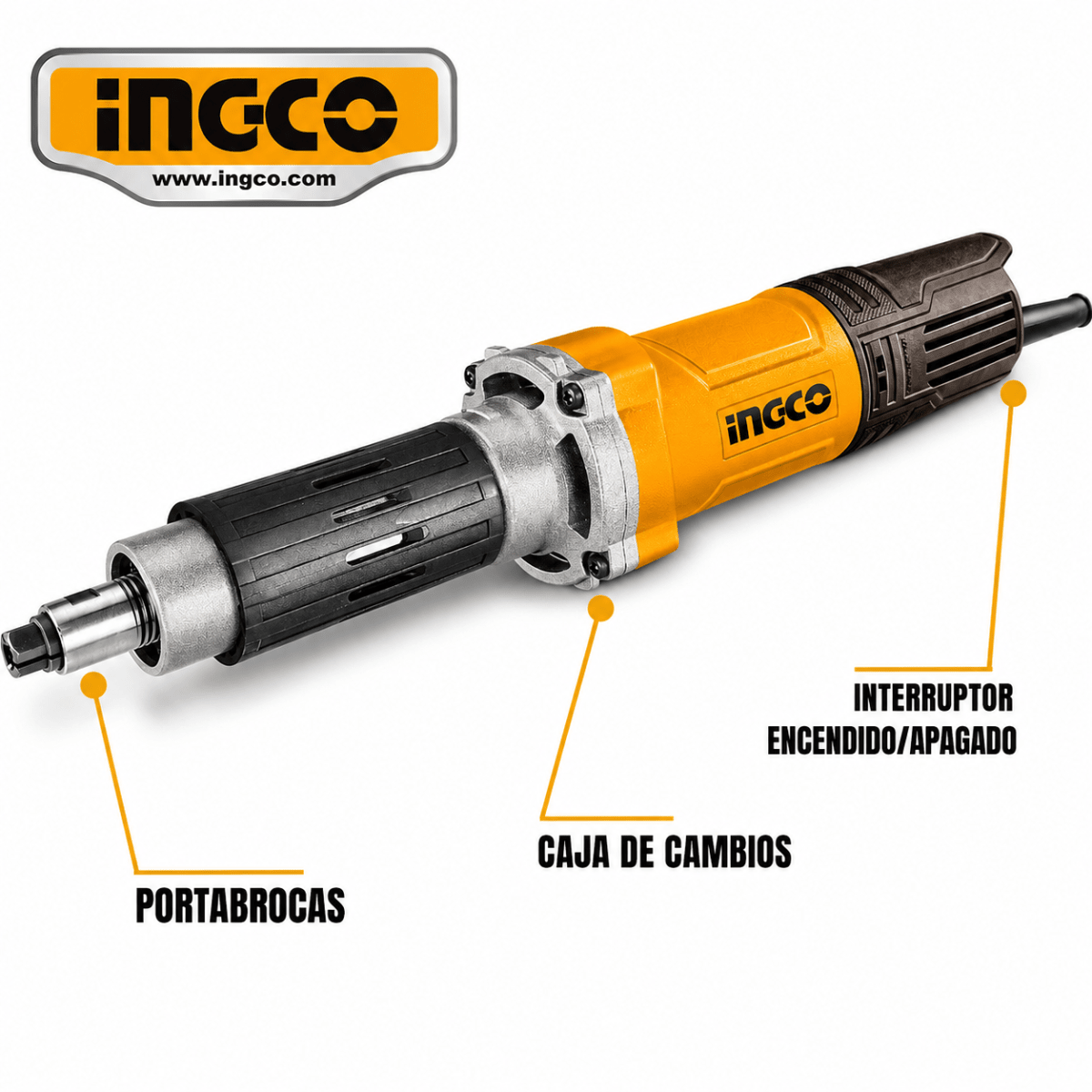 Amoladora Recta Rectificadora Eléctrica 550W PDG5501 INGCO2