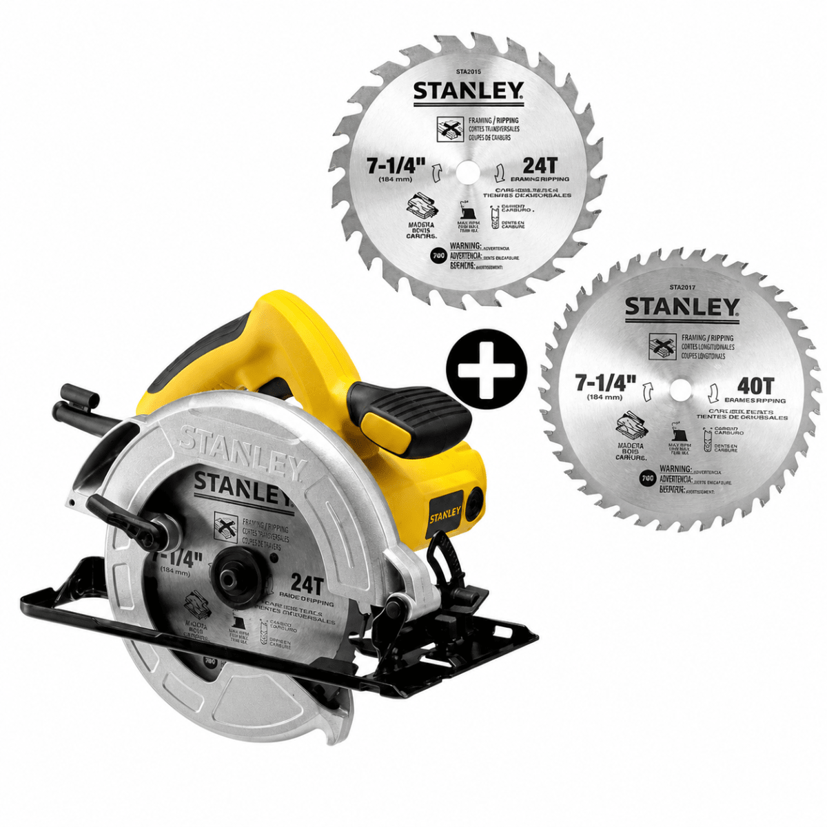 Kit Profesional Sierra Circular 1600W + Lijadora Orbital 240W para Carpintería3