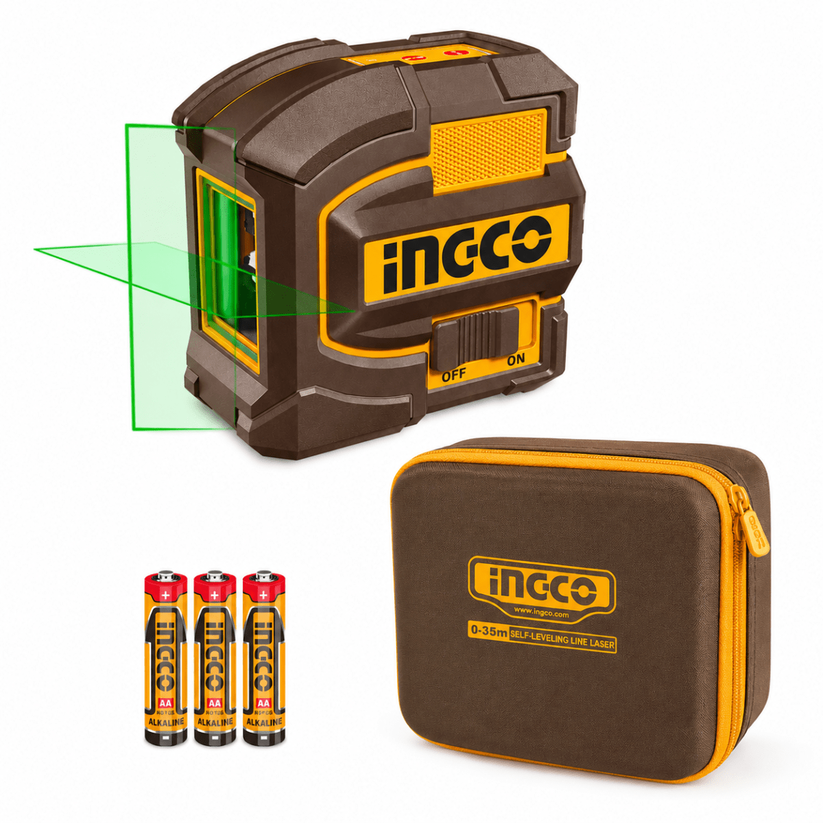 Nivel Láser de Líneas Verdes para Nivelación Profesional HLL156601 INGCO1