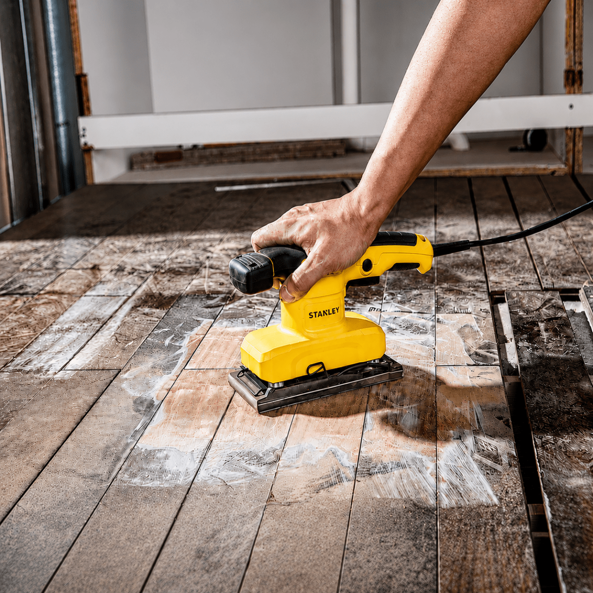 Lijadora Orbital Profesional Stanley 280W SS28 para Madera y Acabados3