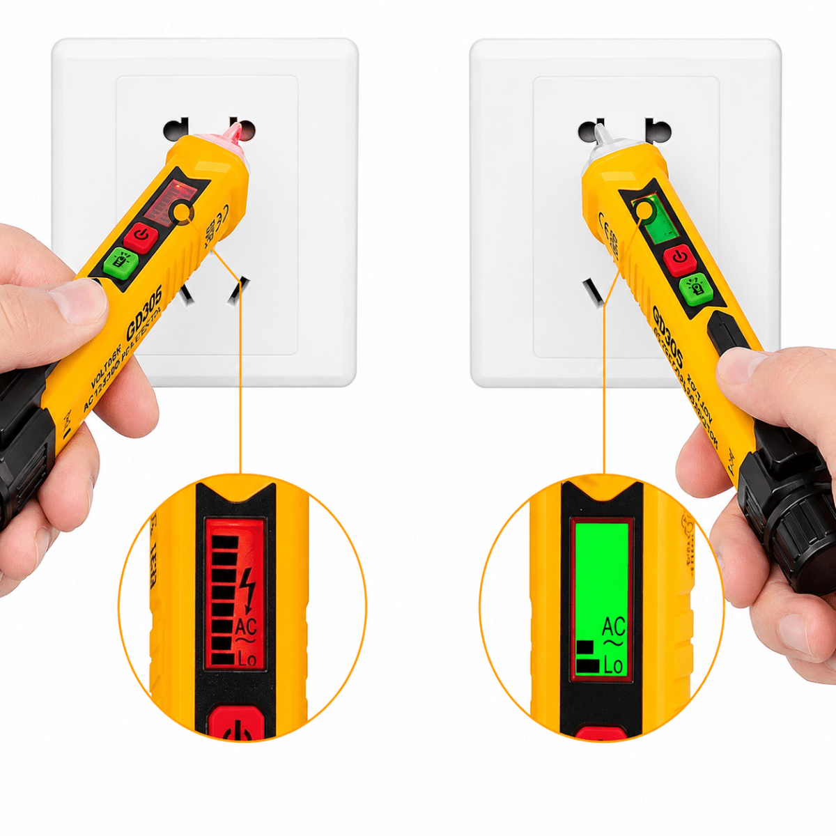 Kit Electricista con Pinza Pelacable y Detector de Voltaje2