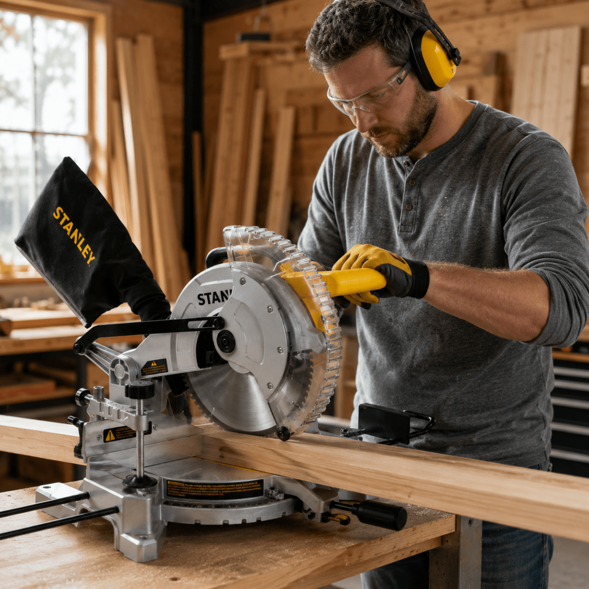 Sierra Ingleteadora Stanley 10¨ 1650W SM16-B2 Profesional para Cortes de Precisión3