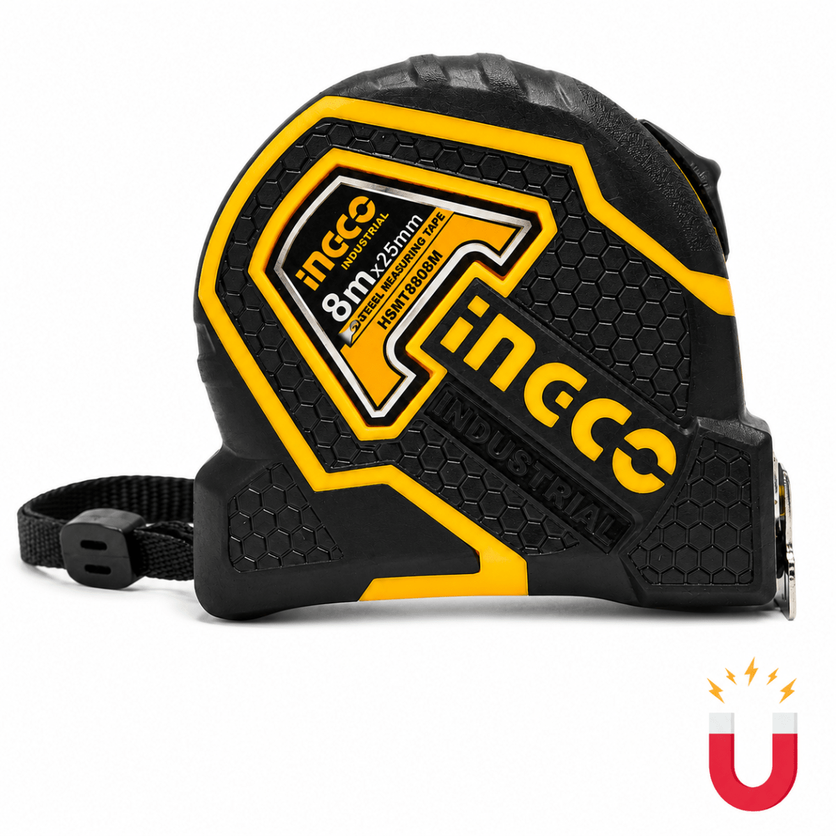 Wincha Flexómetro Cinta Métrica 8 m x 25 mm con Gancho Magnético INGCO1