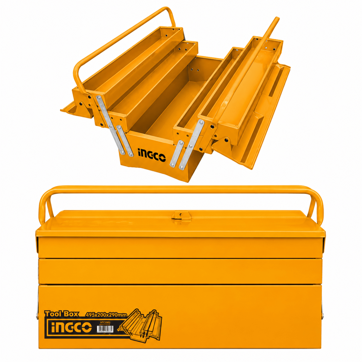 Caja de herramientas metálica de 3 niveles HTB0200 INGCO3