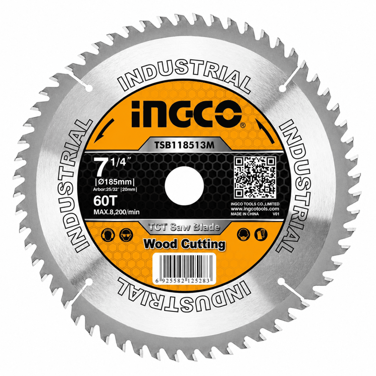 Disco para Corte de Madera 7-1/4´´ de 60 Dientes INGCO1