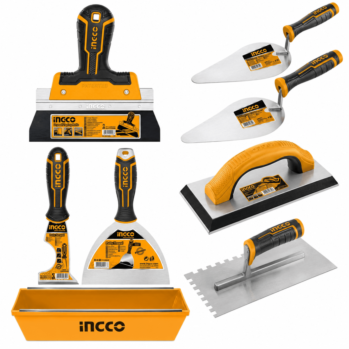 Kit Empastador y Fraguador para Fino Acabado de 8 Herramientas INGCO1