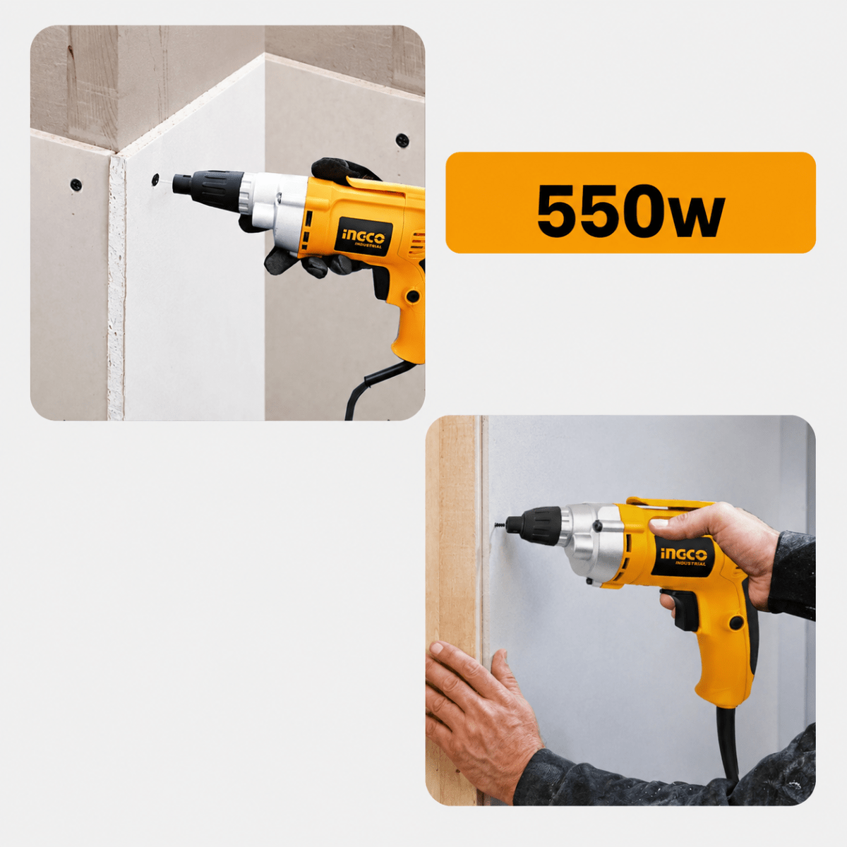 Atornillador Eléctrico Industrial para Drywall 550W INGCO2