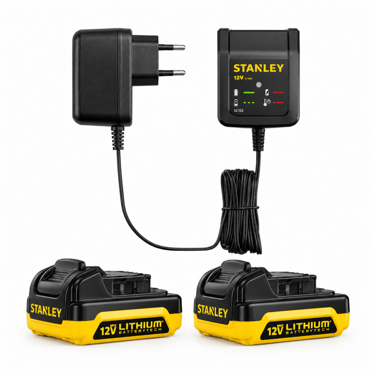 Taladro Atornillador Inalámbrico Stanley 12V con 2 Baterías Recargables3