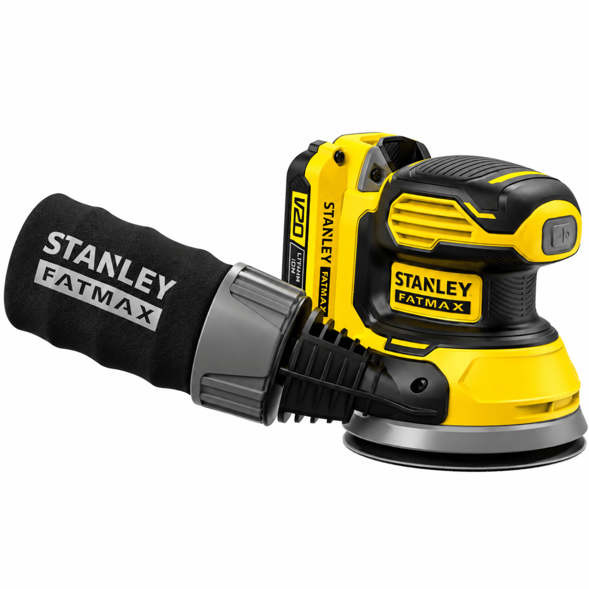 Lijadora Roto Orbital Inalámbrica Stanley 20V con Batería 2Ah y Cargador 2A2