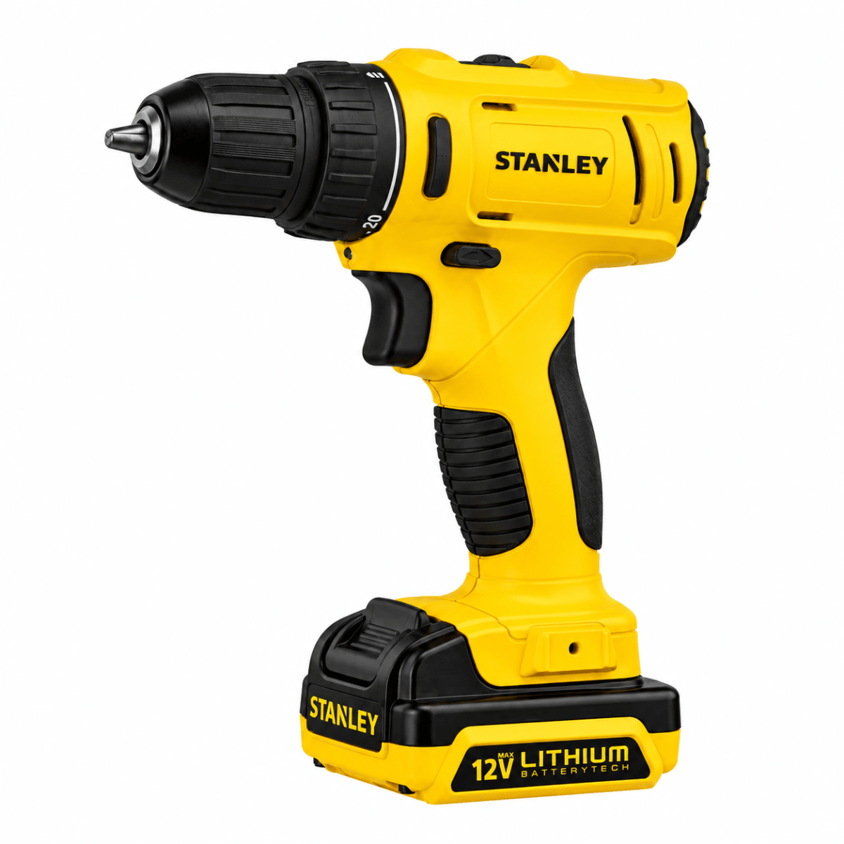 Taladro Atornillador Inalámbrico Stanley 12V con 2 Baterías Recargables2