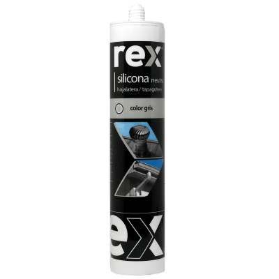 REX SILICONA NEUTRA GRIS HOJALATERA/TAPAGOTERA 300ML REX SILICONA NEUTRA GRIS HOJALATERA/TAPAGOTERA 300ML