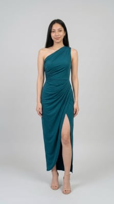 Vestido Asimetrico Verde2