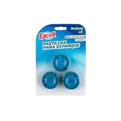 Pastillas para Estanque Excell en empaque de 3 unidades