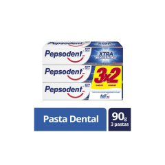 Pasta Dental Pepsodent Xtra Whitening – Pack Promocional 3x2 (90 g)