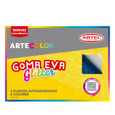 Goma Eva Glitter Autoadhesiva ARTEL1