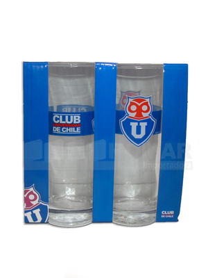 SET 2 VASOS UNIVERSIDAD DE CHILE SET 2 VASOS UNIVERSIDAD DE CHILE