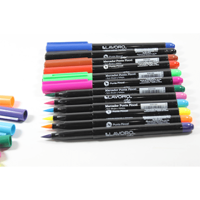 Marcadores Lettering Lavoro Pincel